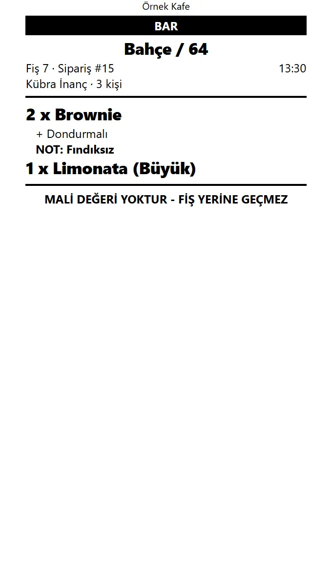 Mutfak fişi · 80 mm